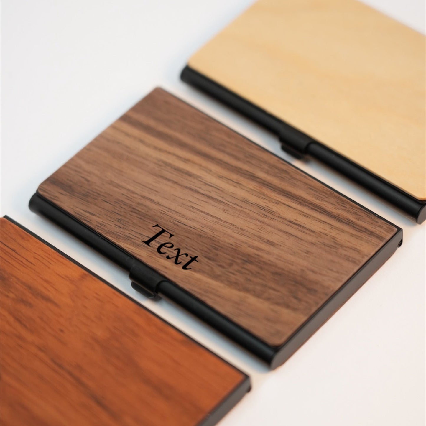 Custom Premium Wooden Card Case