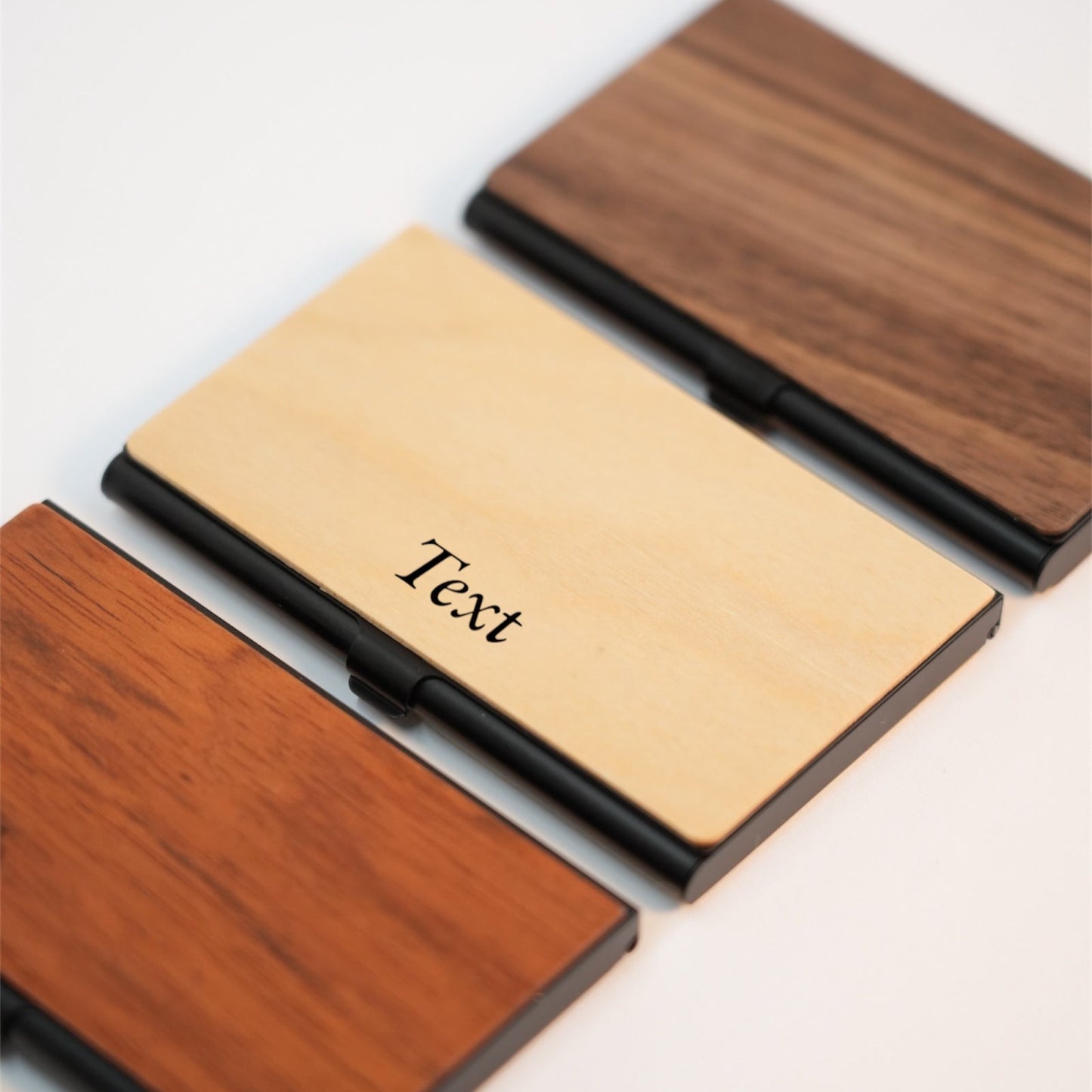 Custom Premium Wooden Card Case